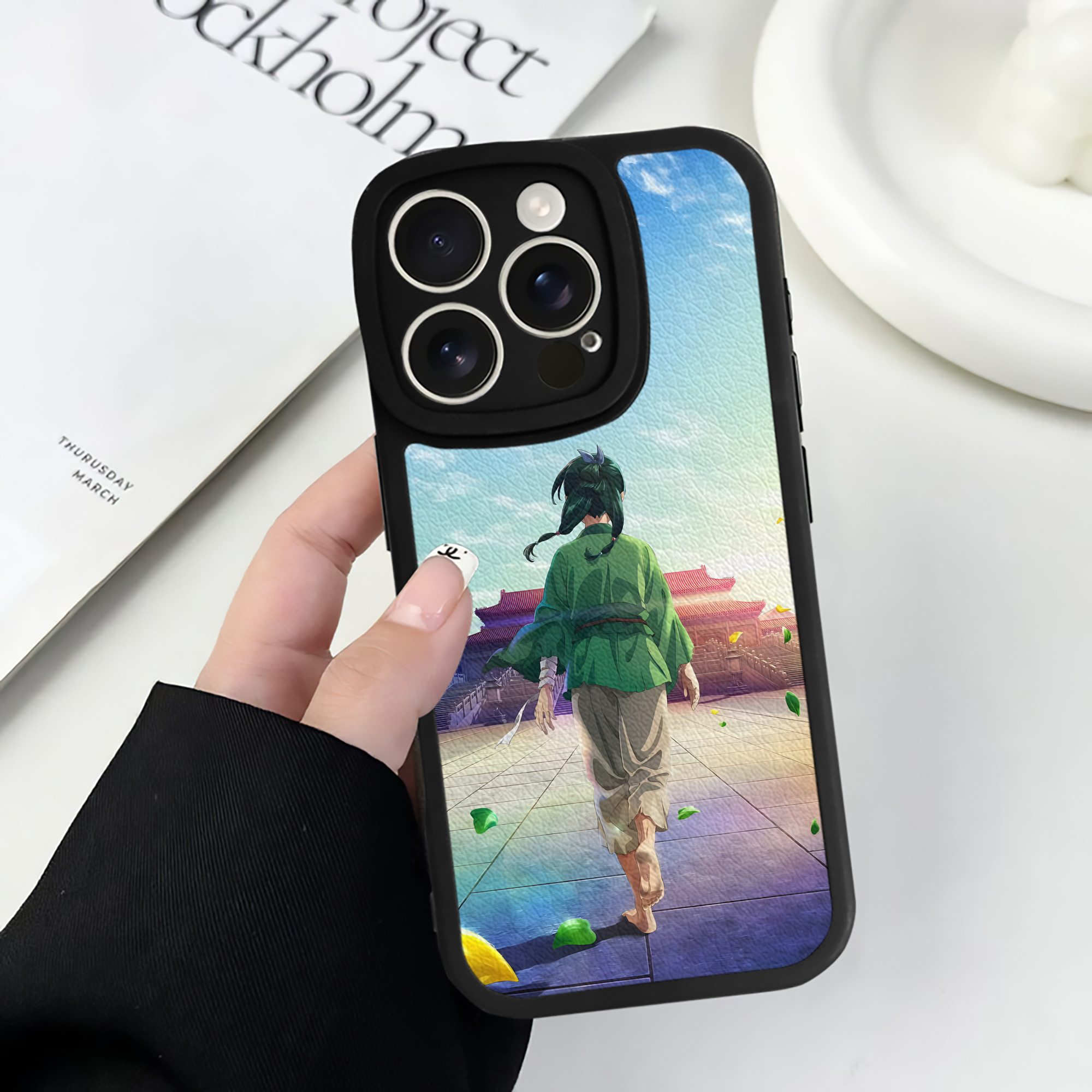 （画像用） 薬屋のひとりごと The Apothecary Diaries 【iPhone 16シリーズ対応】シリコンスマホケース（レザー調） 材質：シリコン